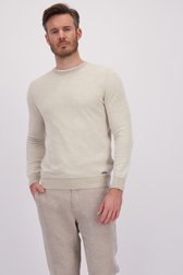 Le devant de Pull beige clair à col rond  de Upper East pour Hommes