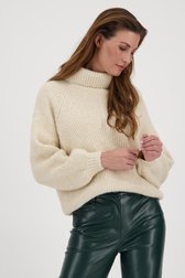 Pull beige clair à col roulé de Louise pour Femmes