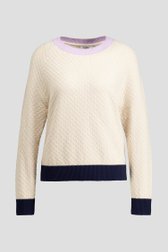 Photo produit 1 de Pull beige clair avec accents roses et bleus de Libelle pour Femmes