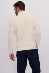 Le dos de Pull beige clair avec fermeture éclair de Upper East pour Hommes
