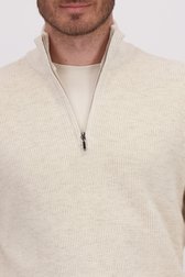 Détail de Pull beige clair avec fermeture éclair de Upper East pour Hommes