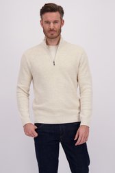Le devant de Pull beige clair avec fermeture éclair de Upper East pour Hommes