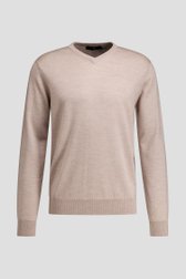 Photo produit 1 de Pull beige en laine à col V de Dansaert Black Premium pour Hommes