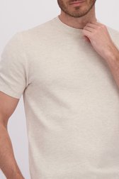 Détail de Pull beige en maille à manches courtes de Upper East pour Hommes