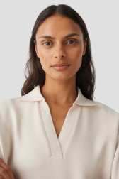 Détail de Pull beige en tissu sweat de Opus pour Femmes