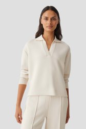 Le devant de Pull beige en tissu sweat de Opus pour Femmes