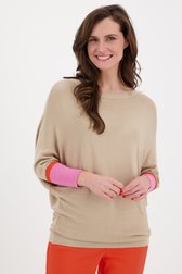 Pull beige fin à manches papillon de More & More pour Femmes