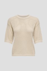 Pull beige tricot à manches courtes de JDY pour Femmes
