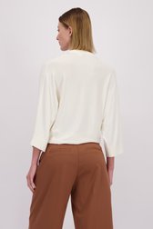 Le dos de Pull blanc à col polo de D'Auvry pour Femmes