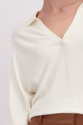 Détail de Pull blanc à col polo de D'Auvry pour Femmes