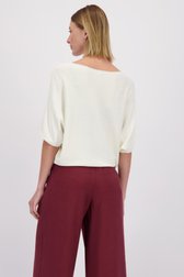 Le dos de Pull blanc à manches chauve-souris de D'Auvry pour Femmes