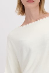 Détail de Pull blanc à manches chauve-souris de D'Auvry pour Femmes