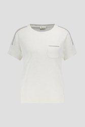 Pull blanc à manches courtes de Barbara Lebek pour Femmes