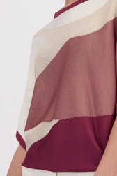 Détail de Pull blanc aux nuances bordeaux de D'Auvry pour Femmes
