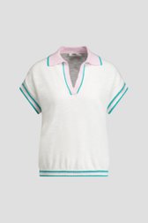 Photo produit 1 de Pull blanc en maille à manches courtes de Libelle pour Femmes