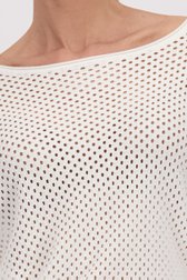 Pull blanc en maille avec motif ajouré de More & More pour Femmes