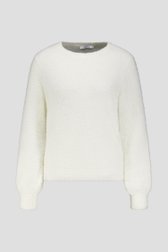 Photo produit 1 de Pull blanc en tissu imitation fourrure de Liberty Island pour Femmes