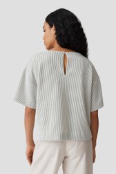 Le dos de Pull blanc et vert rayé de Opus pour Femmes