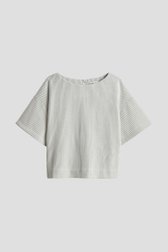 Photo produit 1 de Pull blanc et vert rayé de Opus pour Femmes