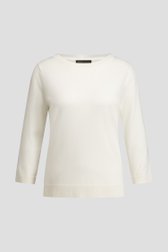 Photo produit 1 de Pull blanc finement tricoté de Claude Arielle pour Femmes