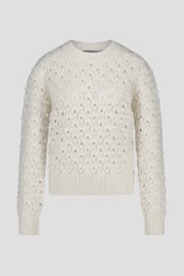 Pull blanc tricoté en Ajour de Geisha pour Femmes