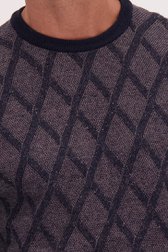 Détail de Pull bleu à carreaux de Dansaert Blue pour Hommes