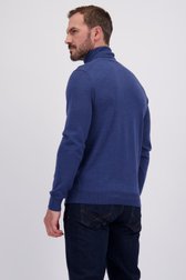 Le dos de Pull bleu à col roulé de Dansaert Black pour Hommes