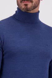 Détail de Pull bleu à col roulé de Dansaert Black pour Hommes