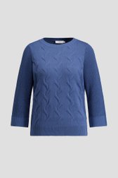 Photo produit 1 de Pull bleu à manches 3/4 de Liberty Island pour Femmes