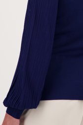 Pull bleu à manches ballon de Claude Arielle pour Femmes