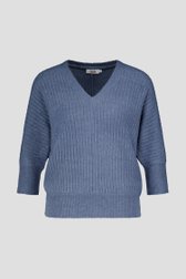 Photo produit 1 de Pull bleu à manches trois-quarts de Libelle pour Femmes