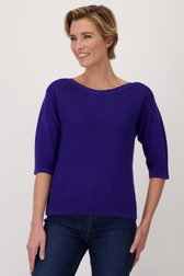 Pull bleu à paillettes de Claude Arielle pour Femmes