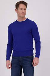 Pull bleu avec col rond de Dansaert Blue pour Hommes