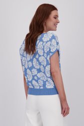 Pull bleu avec imprimé blanc cassé de Libelle pour Femmes