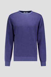 Photo produit 1 de Pull bleu chiné avec laine de Upper East pour Hommes
