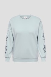 Pull bleu ciel avec manches brodées de Only Carmakoma pour Femmes