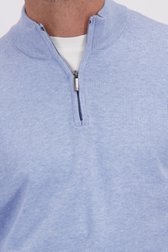 Détail de Pull bleu clair à col zippé de Dansaert Blue pour Hommes