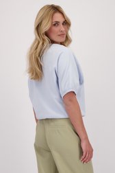 Le dos de Pull bleu clair à manches courtes de Libelle pour Femmes