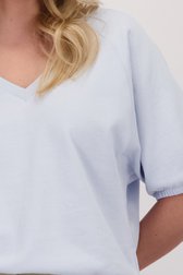 Détail de Pull bleu clair à manches courtes de Libelle pour Femmes