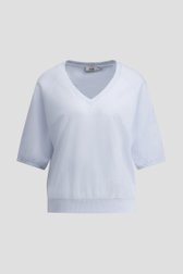 Photo produit 1 de Pull bleu clair à manches courtes de Libelle pour Femmes