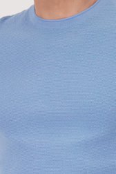 Pull bleu clair à structure fine  de Casual Five pour Hommes