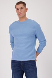 Pull bleu clair à structure fine  de Casual Five pour Hommes