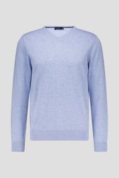Pull bleu clair avec col en V de Dansaert Blue pour Hommes