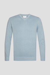 Photo produit 1 de Pull bleu clair en maille à col V de Michaelis pour Hommes