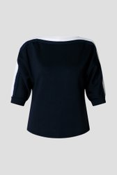 Photo produit 1 de Pull bleu doux à col bateau de Yest Curve pour Femmes