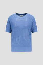 Pull bleu en maille avec effet patchwork de Libelle pour Femmes