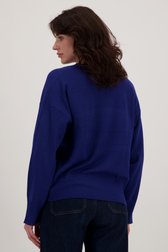 Pull bleu en maille fine avec encolure en V de JDY pour Femmes