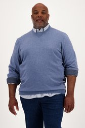 Pull bleu en maille fine de Jefferson pour Hommes