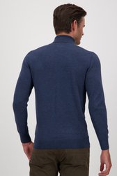 Pull bleu fin avec col roulé de Michaelis pour Hommes