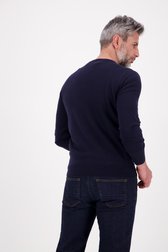 Pull bleu foncé à col rond de Dansaert Blue pour Hommes